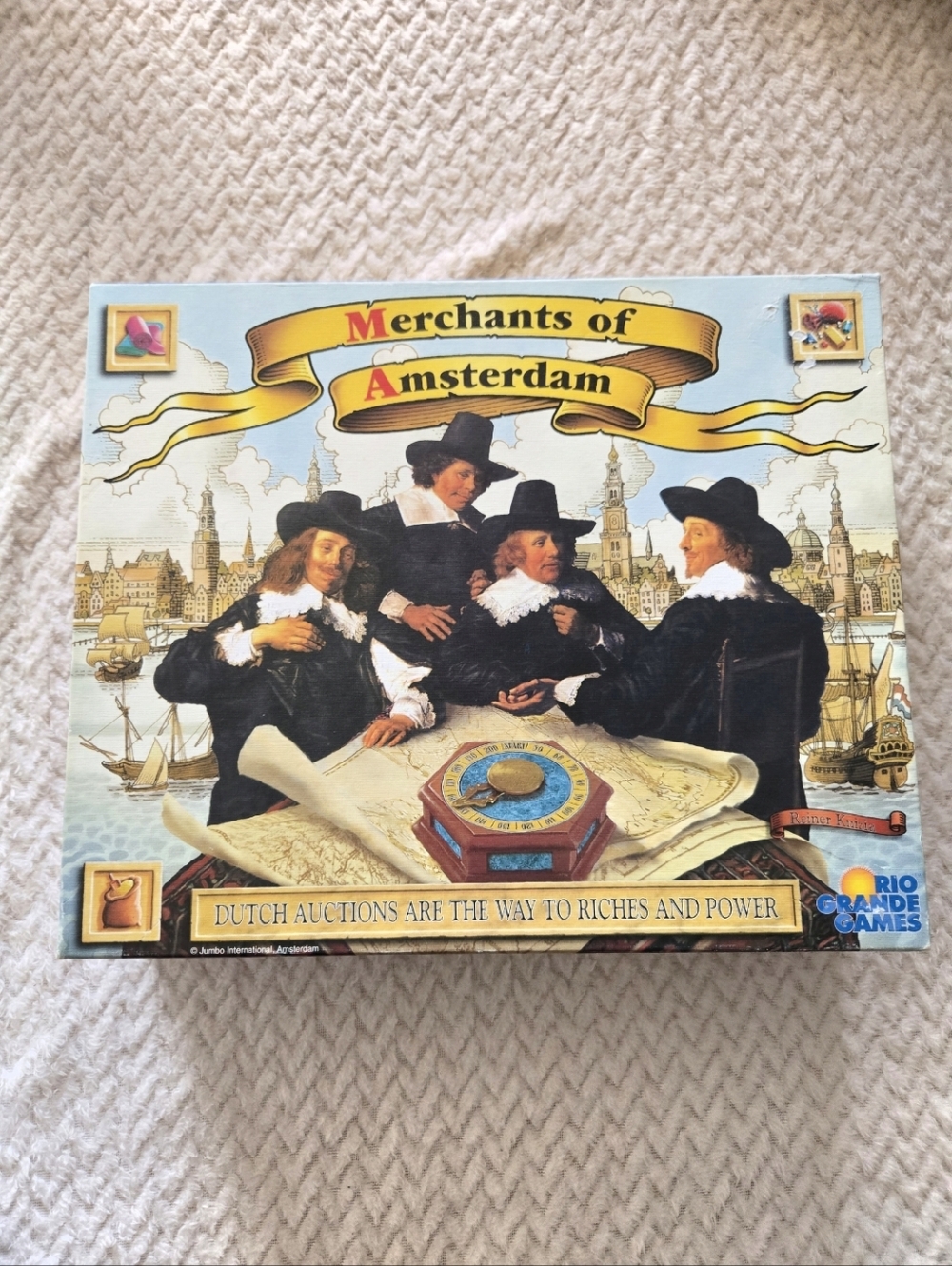 Hard to find!   Rio Grande Boardgame MERCHANTS OF AMSTERDAM 1 Card Missing
